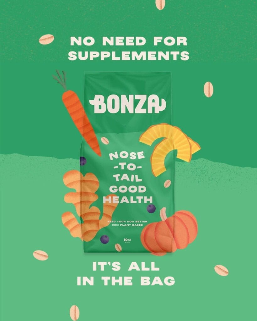 Bonza Veganes Hundefutter mit Polyphenolen Keine Zusätze erforderlich Gesündestes Hundefutter