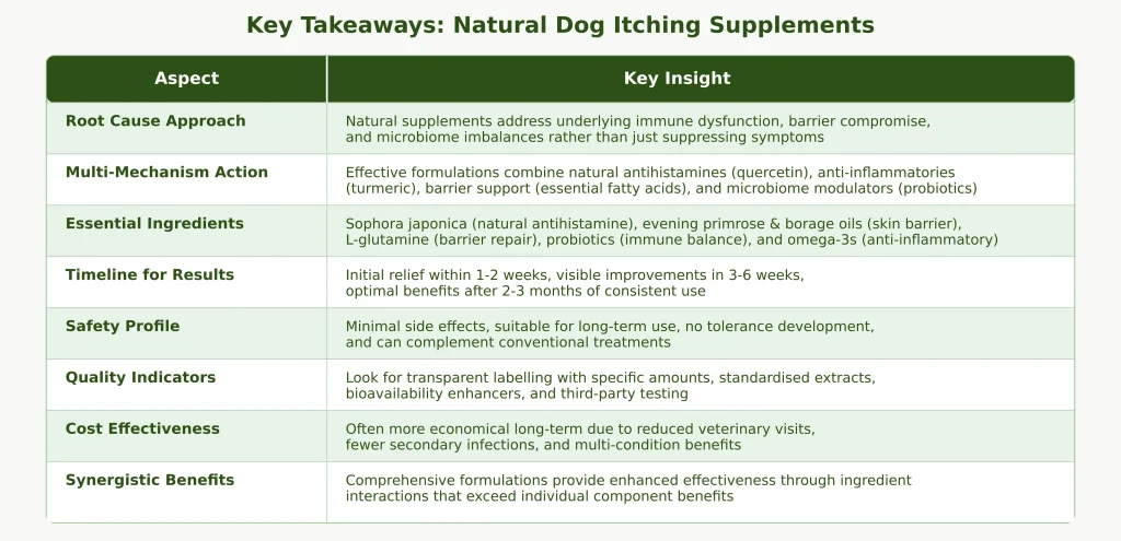Nahrungsergänzungsmittel für Juckreiz bei Hunden - Die beste natürliche Behandlung Key Takeaways