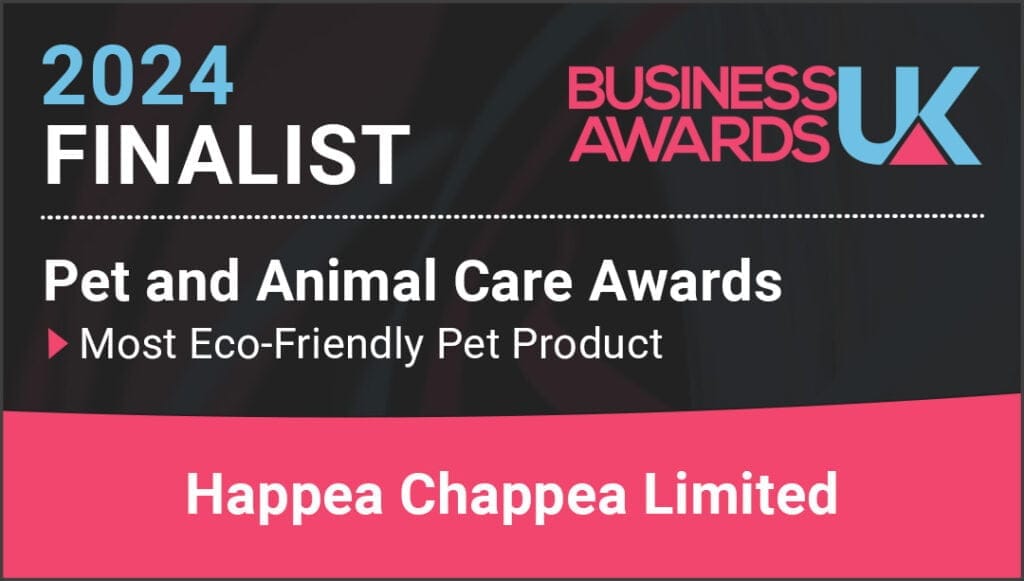 Finalistas de los premios UK Business Awards Pet and Animal Care 2024 Happea Chappea Limited y Bonza Most Eco-Friendly Pet Product