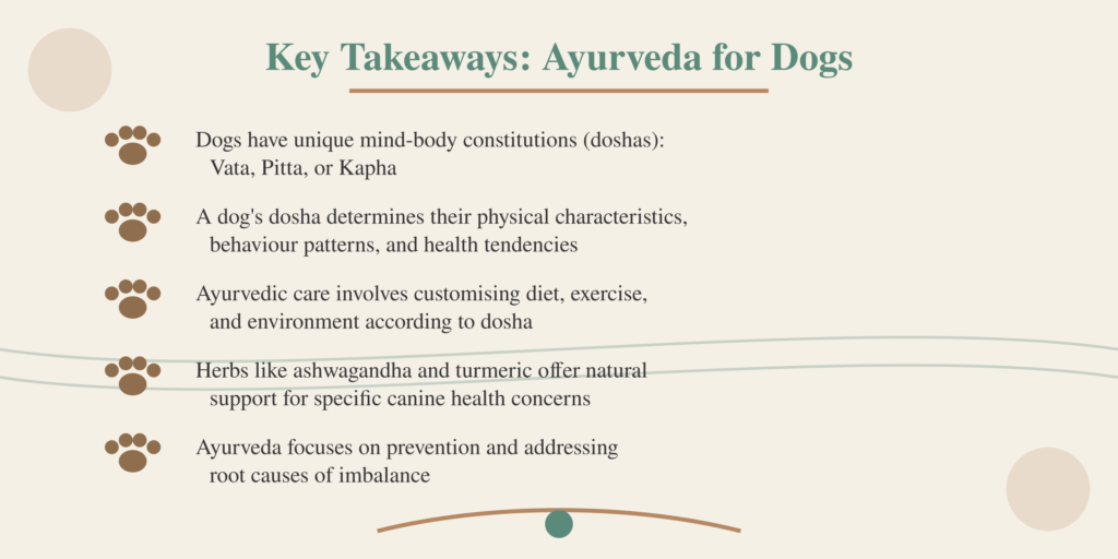 Ayurveda and Ayurvedic Medicine for Dogs Key Takeaways