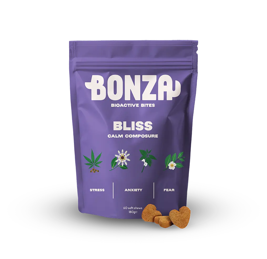 Bonza Bliss Bioactive Bites Beste Kalmerende Supplement voor Stress en Angst bij Honden