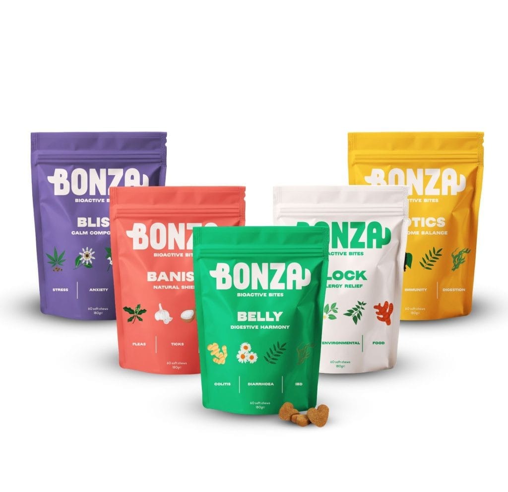 Bonza Bioactive Bites Functional Soft Chew Supplements for Dog Health Issues