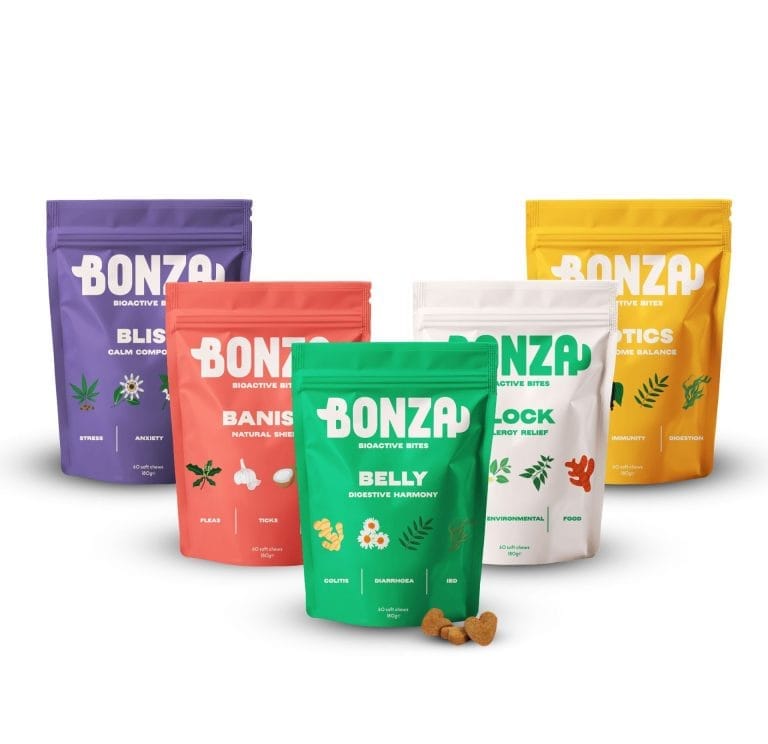 Bonza Bioactive Bites Functional Soft Chew Supplements for Dog Health Issues (Suppléments fonctionnels à mâcher pour la santé des chiens)