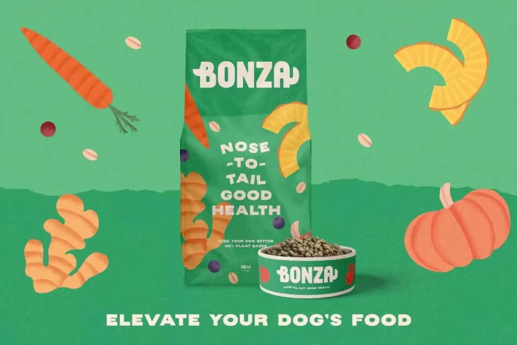 Bonza premium vegan vegetarian plant-based-dog food UK