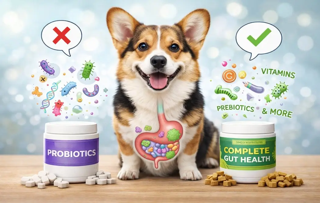 Gut Health Supplements for Dogs: Why Probiotics Alone Are Not Enough