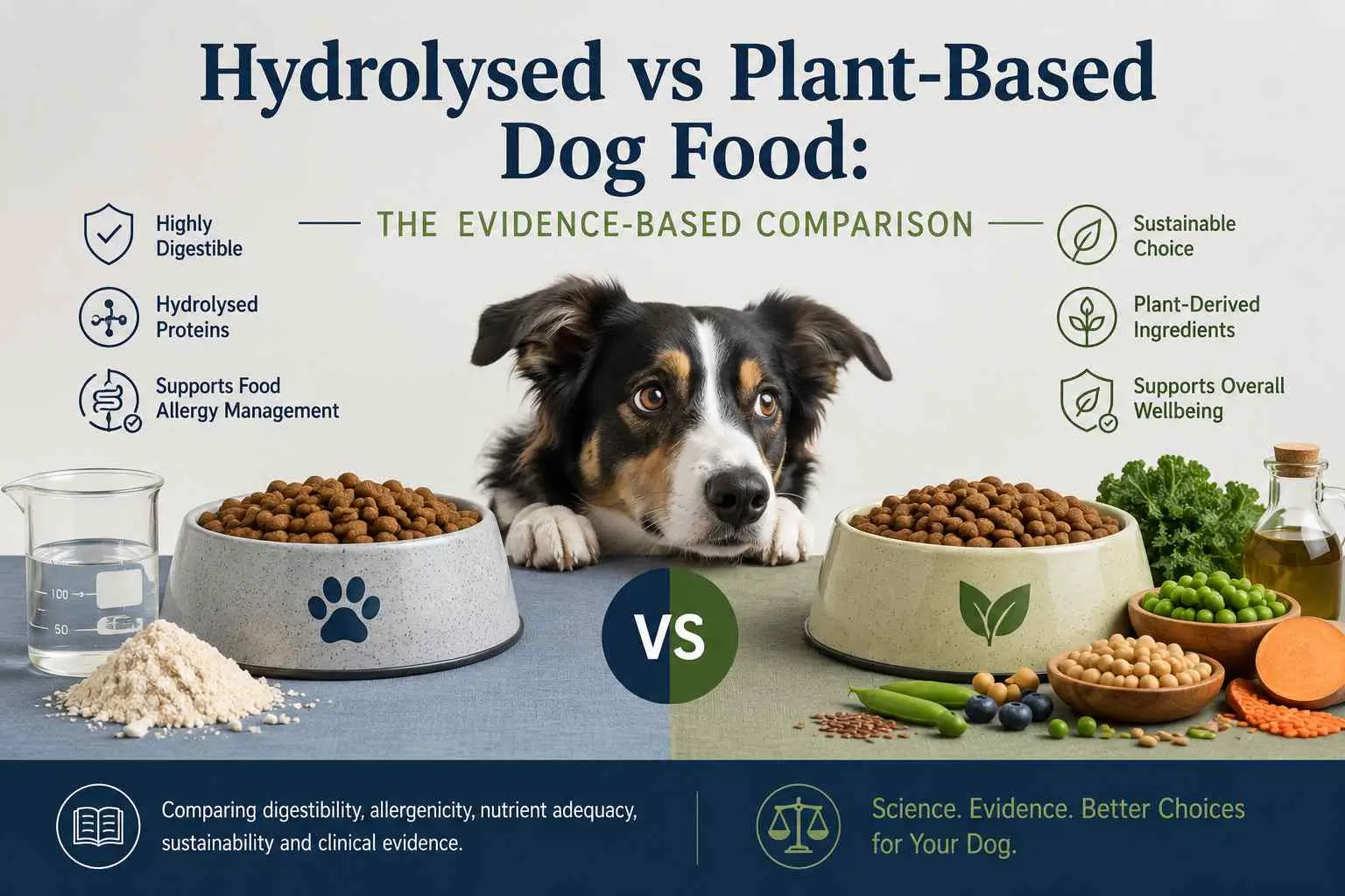 Hydrolysed vs Plant-Based Dog Food: The Evidence-Based Comparison
