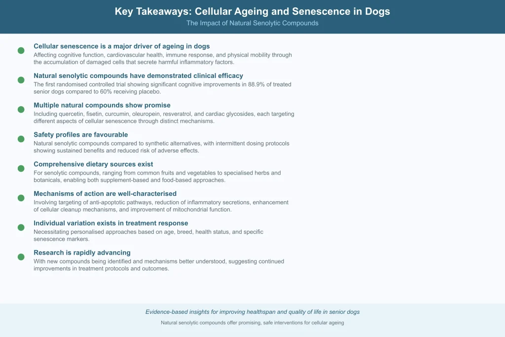 Senolytics on Senescence and Cellular Ageing in Dogs - Key Takeaways