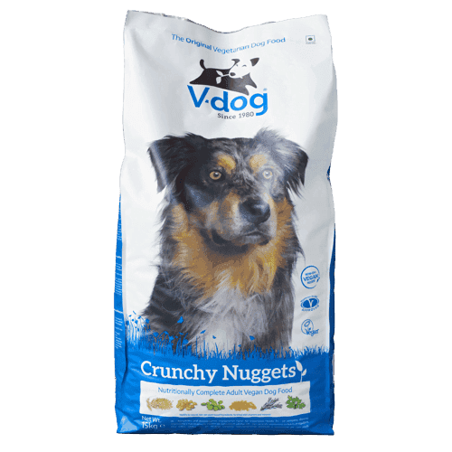 V-dog vegan dog food crunchy nuggets 15kg bag